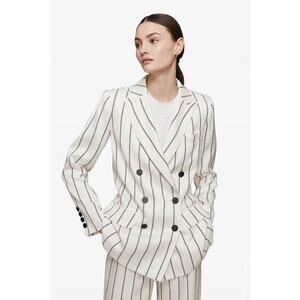 NWOT Anine Bing Womens Blazer Ryan Double Breasted Striped Jacket Size XS Luxury
